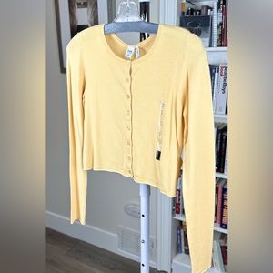 Twik Yellow Knit Cardigan, small